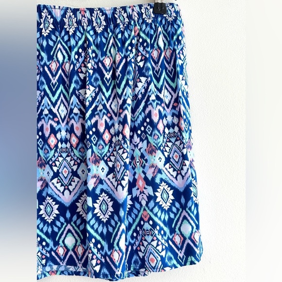 Divided by H&M Bohemian Aztec Geometric Print Neon Mini Skirt, Size 6 - Picture 12 of 15
